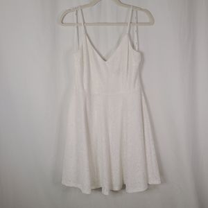 Lulu's White Lace Fit and Flare Mini Dress Size Medium